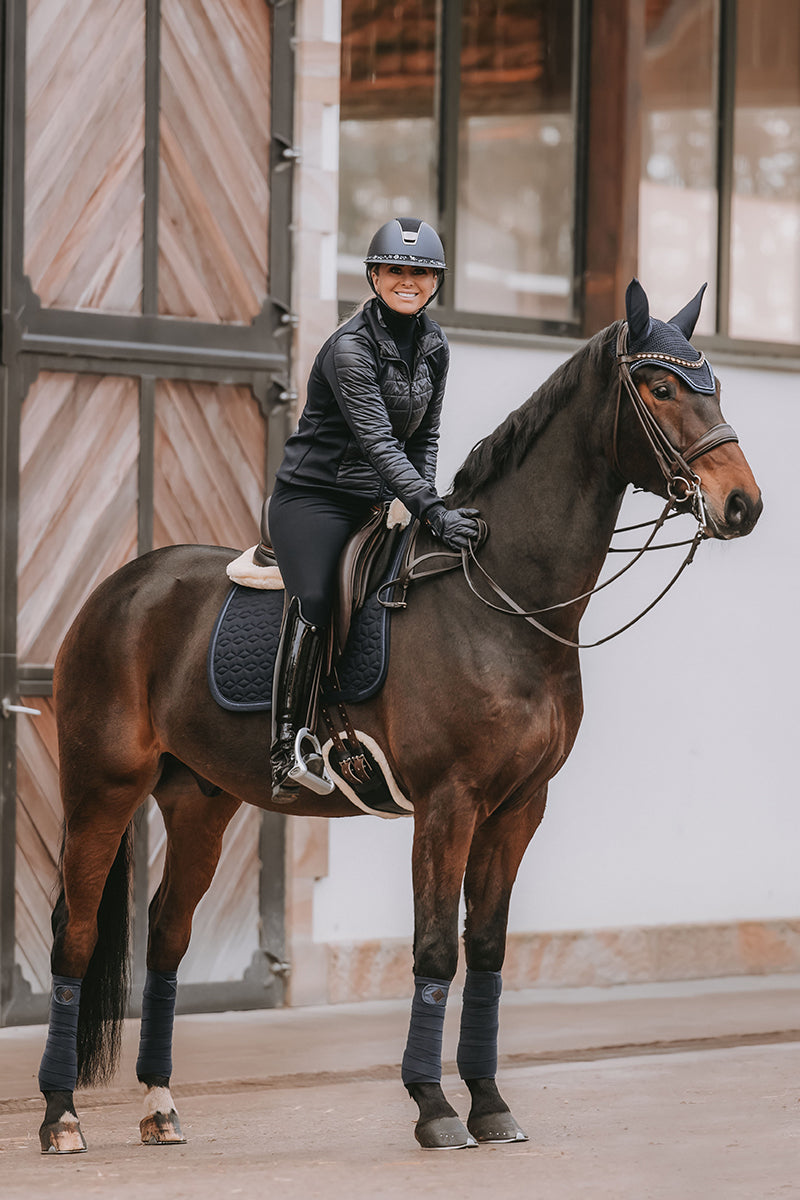 Kentucky Horsewear Sheepskin Anatomic Short Girth Black/Natural