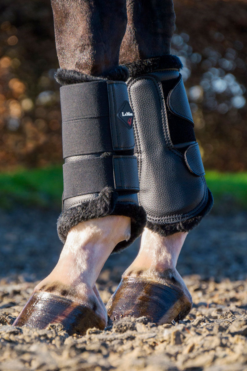 Le Mieux Fleece Lined Brushing Boots Black/Black