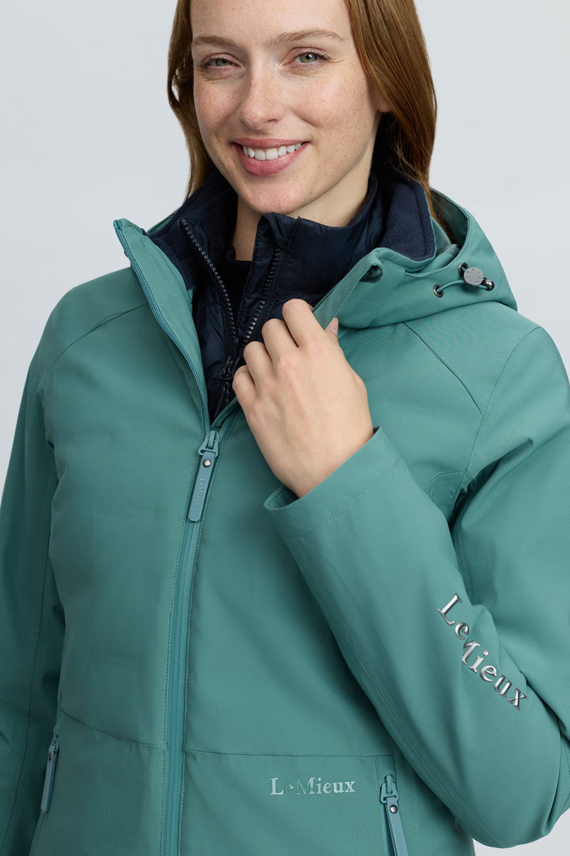 LeMieux Brooke 3 in 1 Waterproof Hybrid Jacket Aloe 