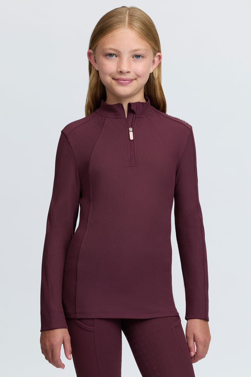 LeMieux Young Rider Raye Ribber Base Layer Bramble 