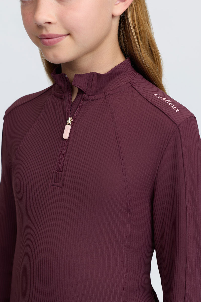 LeMieux Young Rider Raye Ribber Base Layer Bramble 