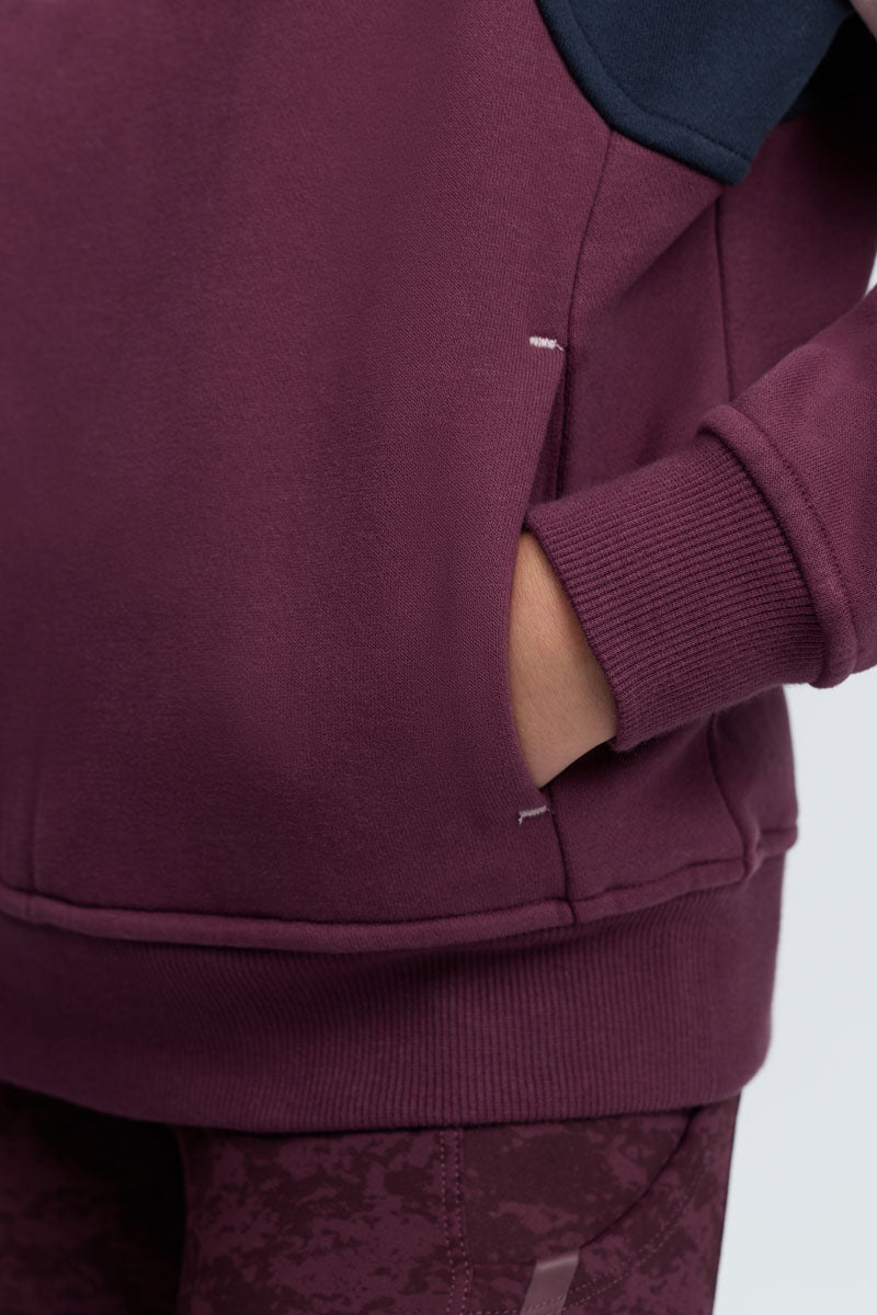 LeMieux Young Rider Viola 1/4 Zip Sweatshirt Bramble 