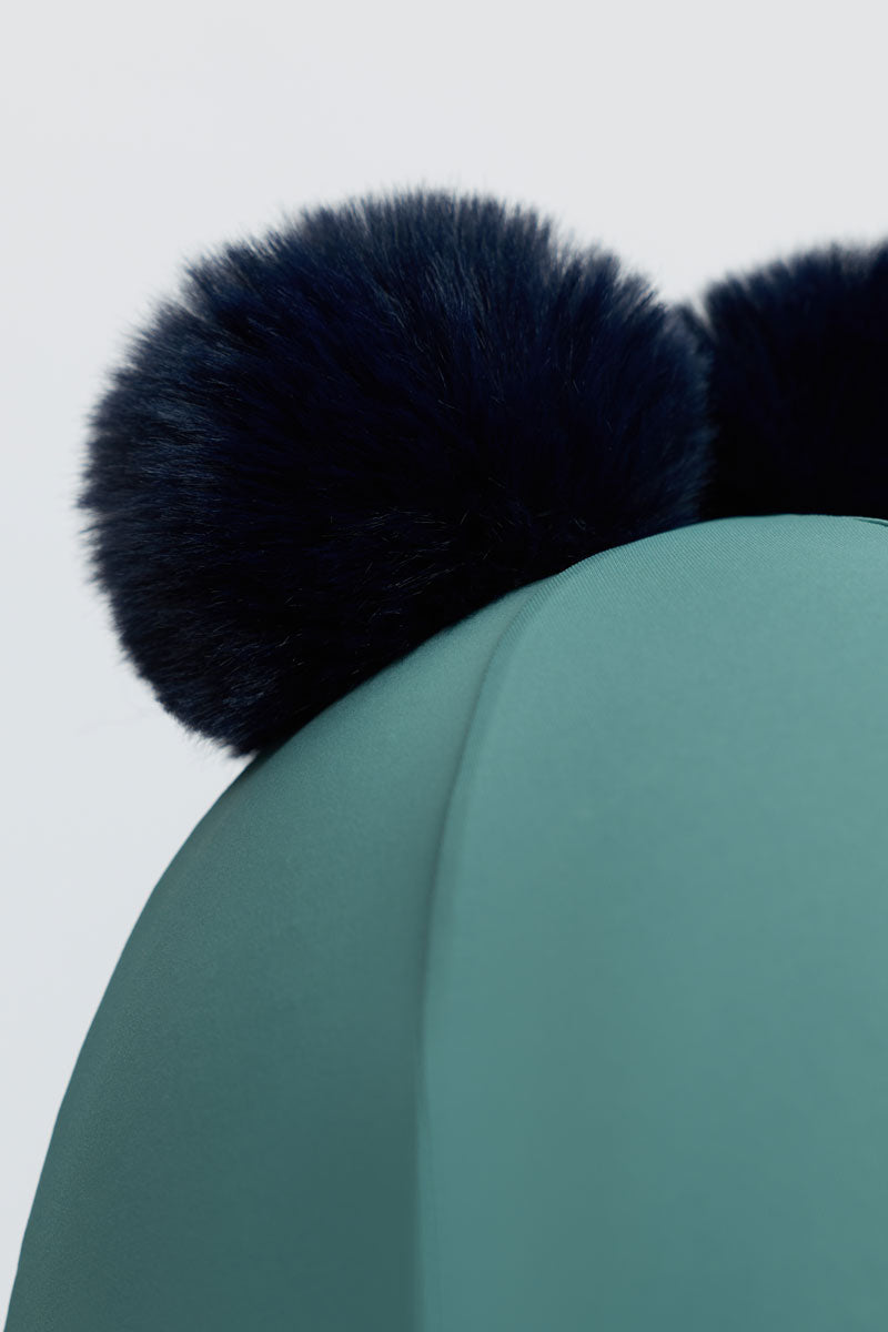 LeMieux Mini Double Pom Hat Silk Navy/Aloe 
