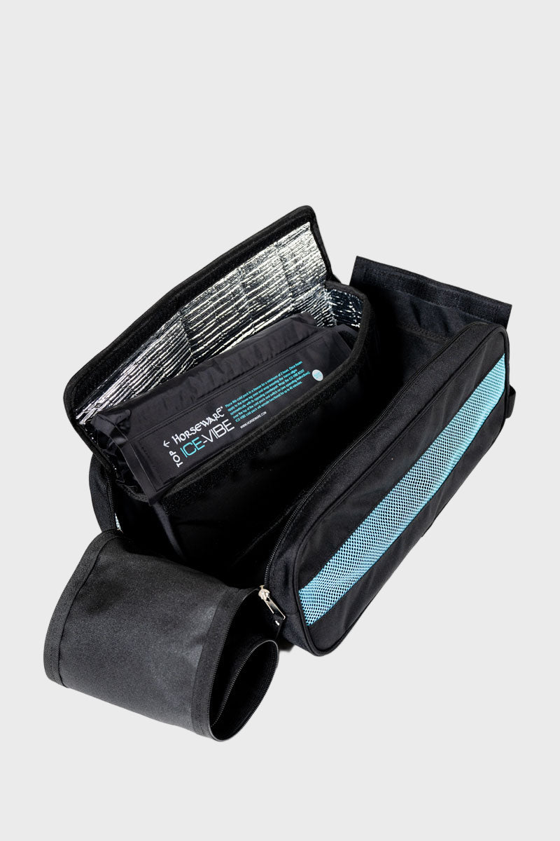 Horseware Ice-Vibe Leg Wraps Black/Aqua