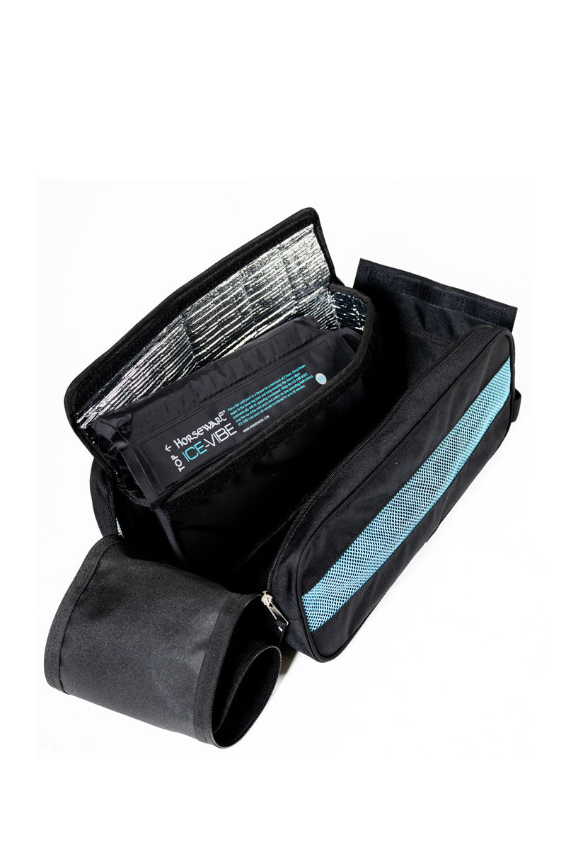 Horseware Ice-Vibe Leg Wraps Black/Aqua