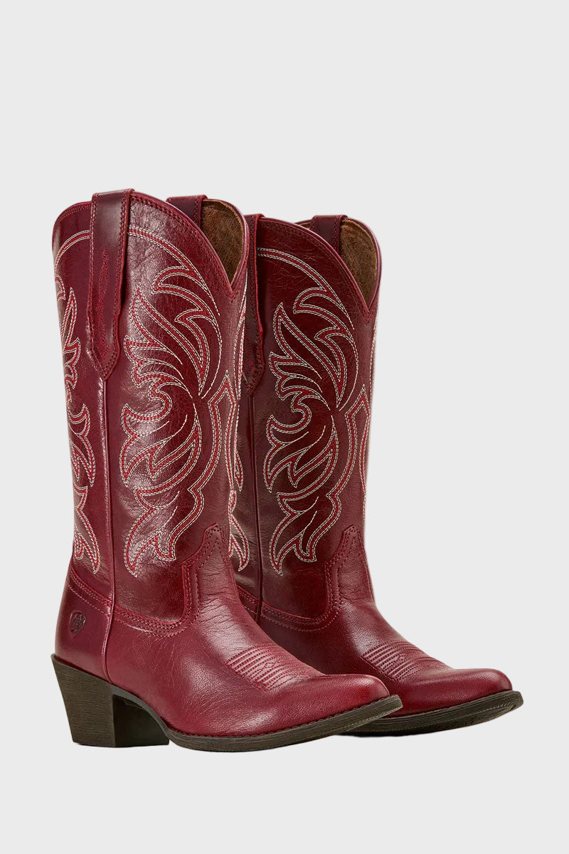 Ariat Heritage J Toe StretchFit Western Boot Sangria 