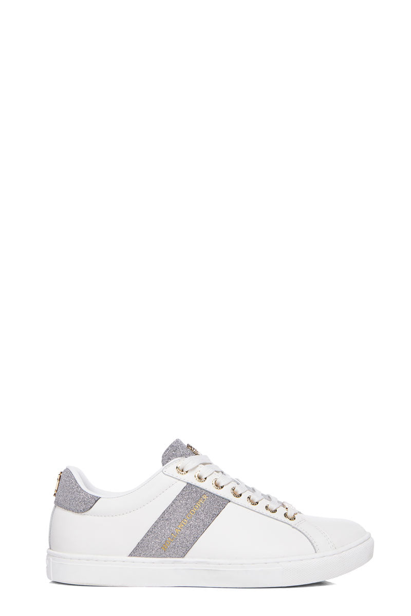 Holland Cooper Knightsbridge Court Trainer Silver Crystal