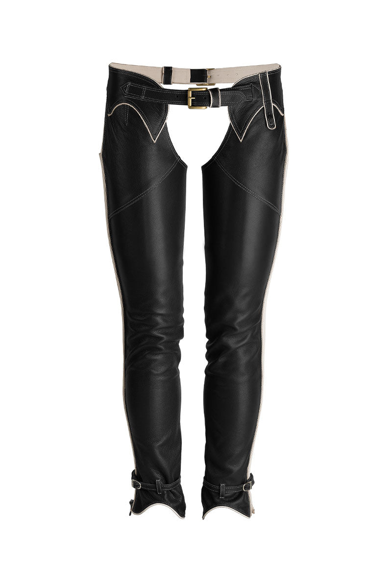 Parlanti Classic Full Chaps Buffalo Leather Black