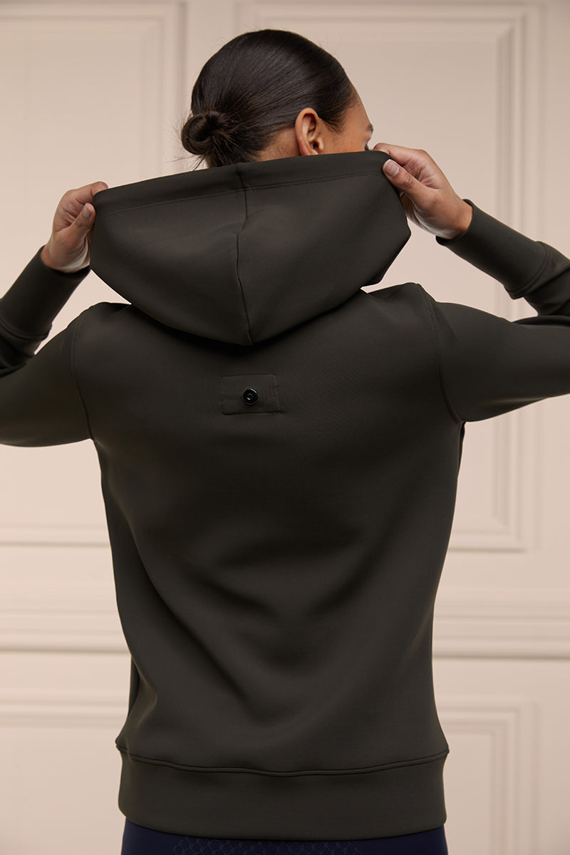 Holland Cooper Crystal Hoodie Heritage Khaki