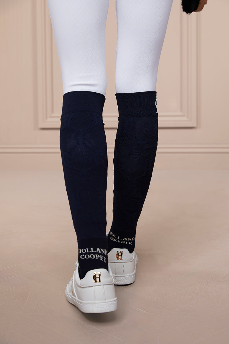 Holland Cooper Riding Sock Ink Navy