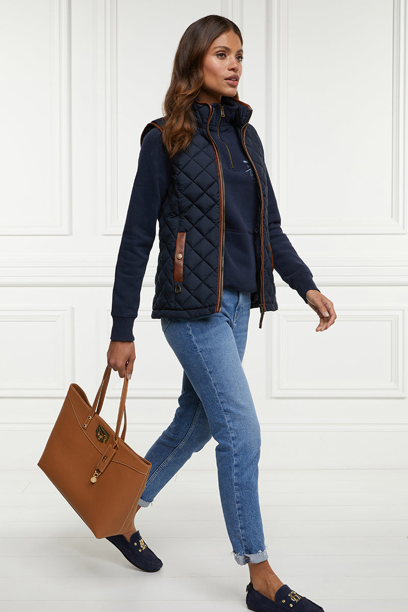 Holland Cooper Crest Zip Henley Ink Navy