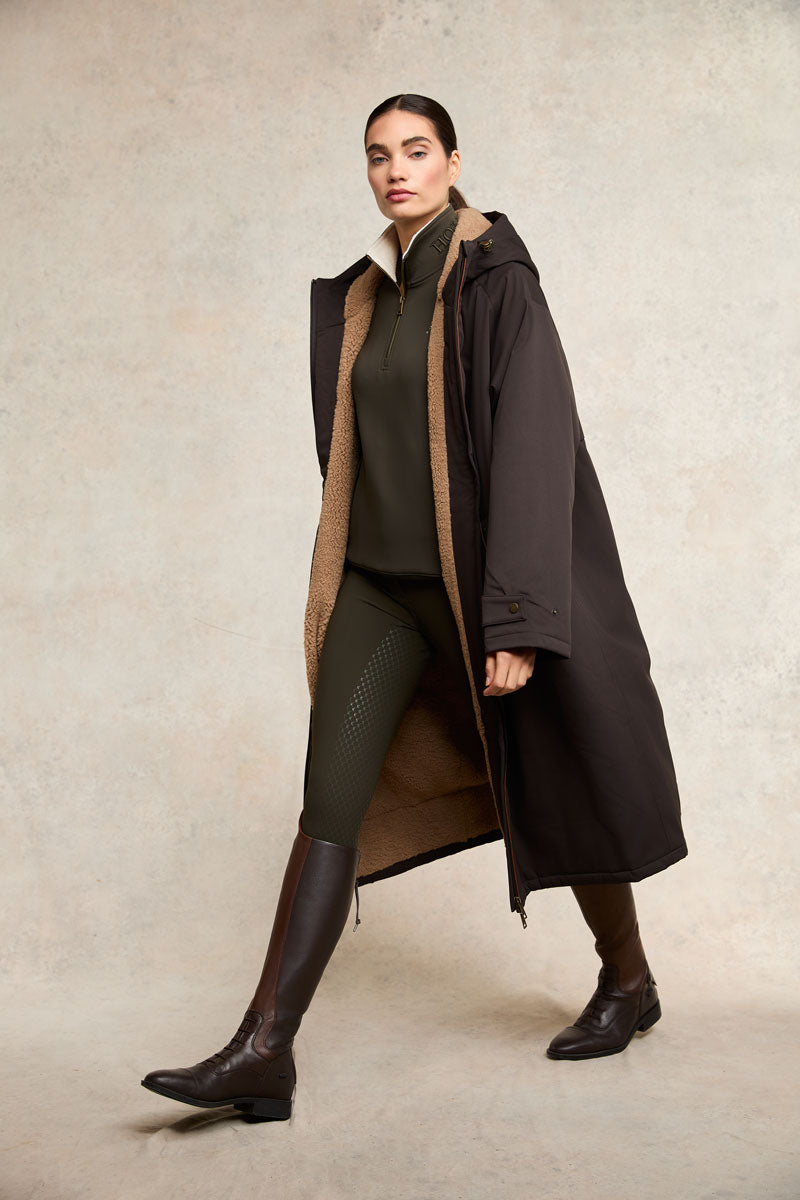 Holland Cooper One Size Waterproof Coat Chocolate 