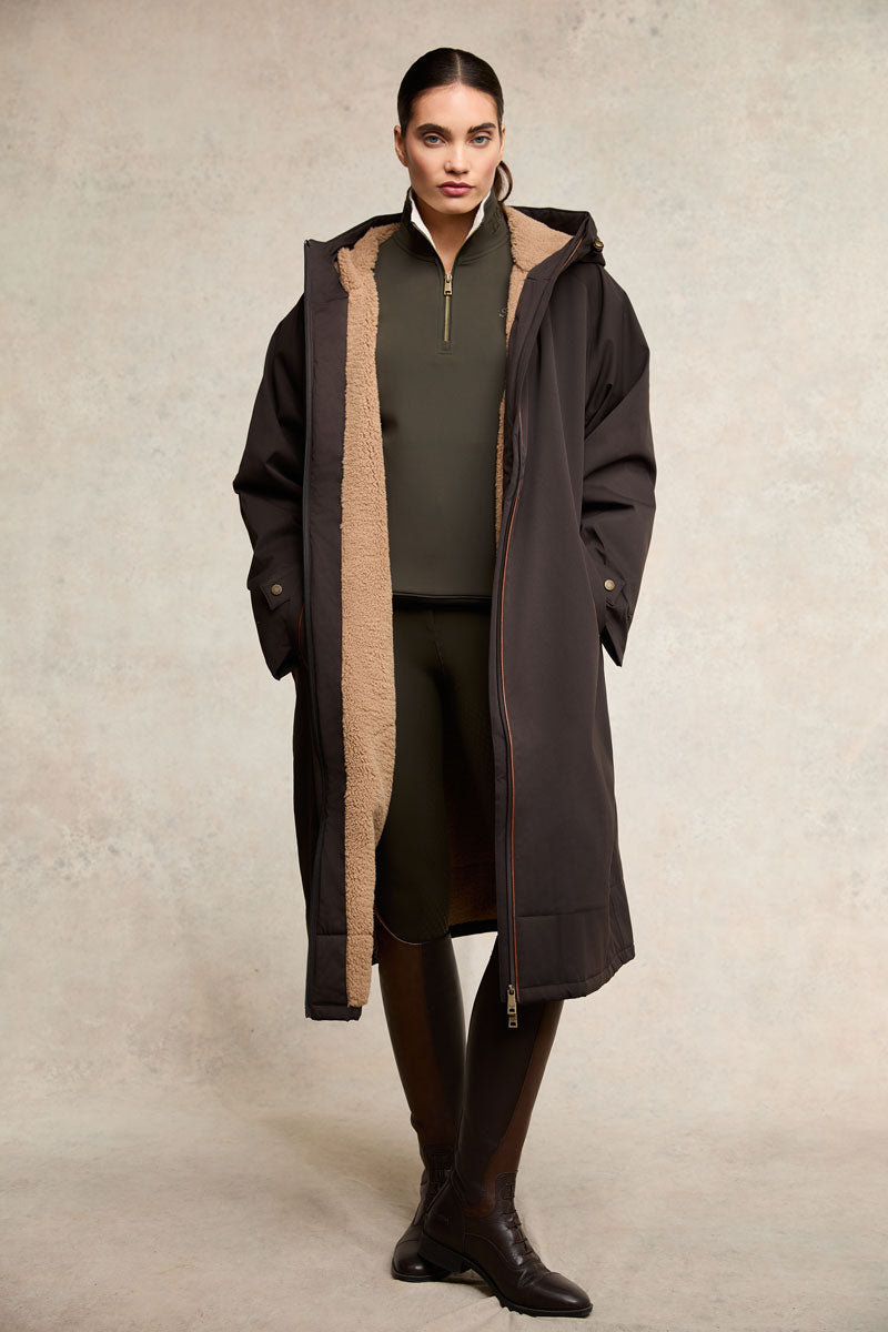 Holland Cooper One Size Waterproof Coat Chocolate 
