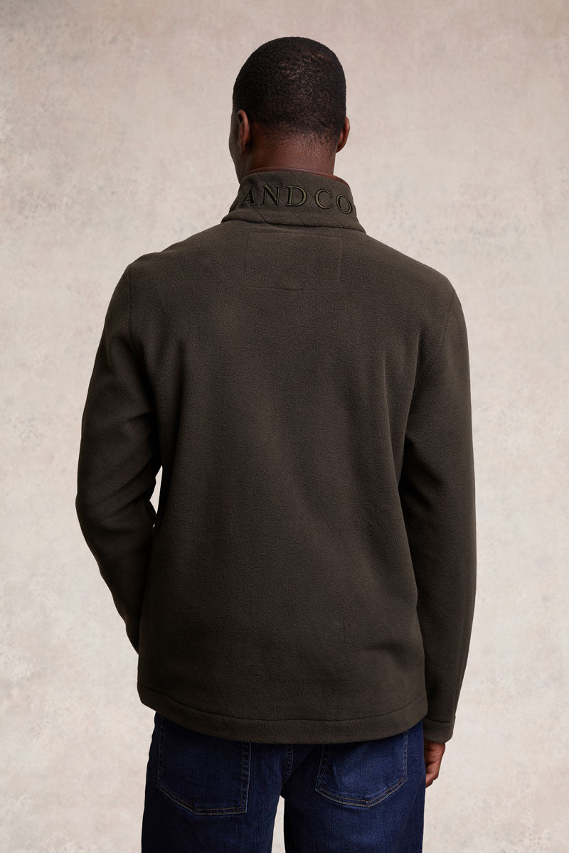 Holland Cooper Men's Country Fleece Quarter Zip Khaki 