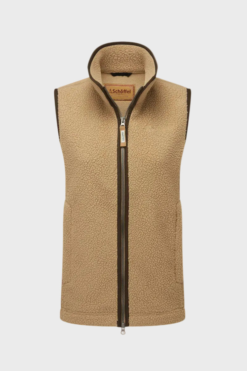 Schoffel Lyndon Retro Fleece Gilet Tan 
