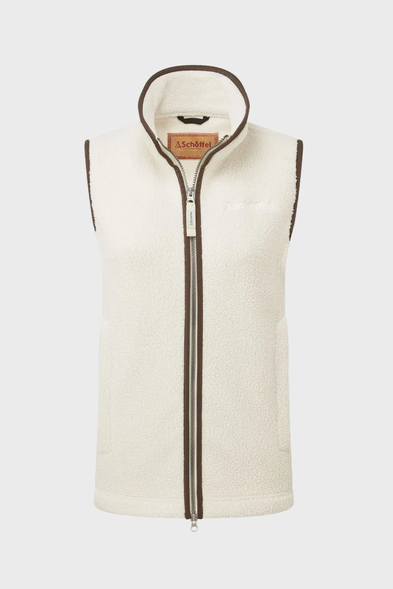 Schoffel Lyndon Retro Fleece Gilet White 