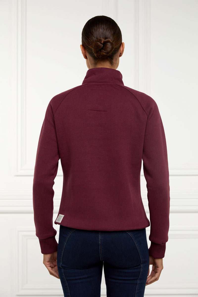 Holland Cooper Sporting Heritage Zip Henley Merlot