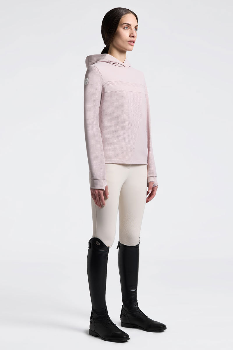 Cavalleria Toscana Hooded Tech Knit Sweatshirt Violet Ice 