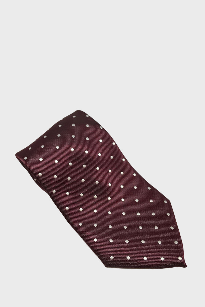 Equetech Junior Polka Dot Show Tie Bottle Marron/White