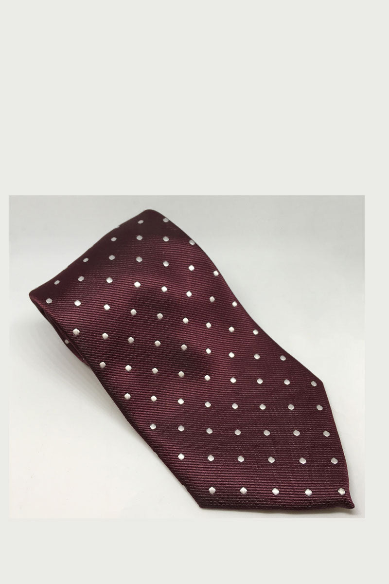 Equetech Junior Polka Dot Show Tie Bottle Marron/White