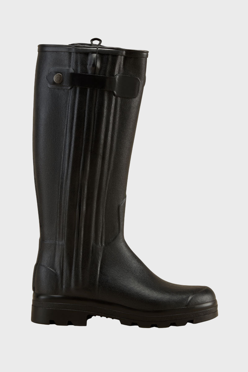 Le Chameau Men's Chasseur Leather Lined Boot Noir 