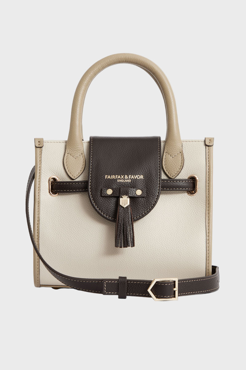 Fairfax & Favor Mini Windsor Handbag Neutral Tri Leather