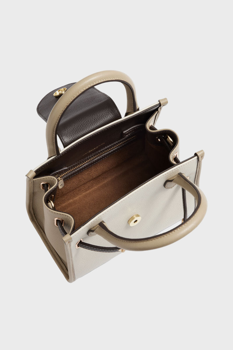 Fairfax & Favor Mini Windsor Handbag Neutral Tri Leather