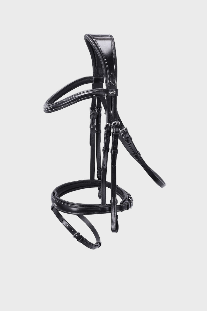 Schockemohle Monza F Bridle Black/Cream/Silver