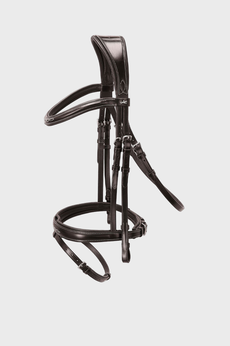 Schockemohle Monza F Bridle Dark Brown/Cream/Silver