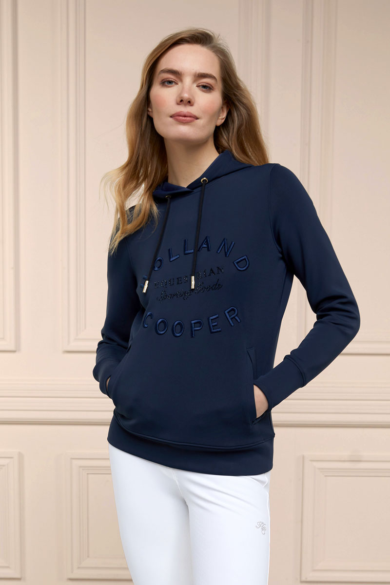 Holland Cooper Crystal Hoodie Ink Navy