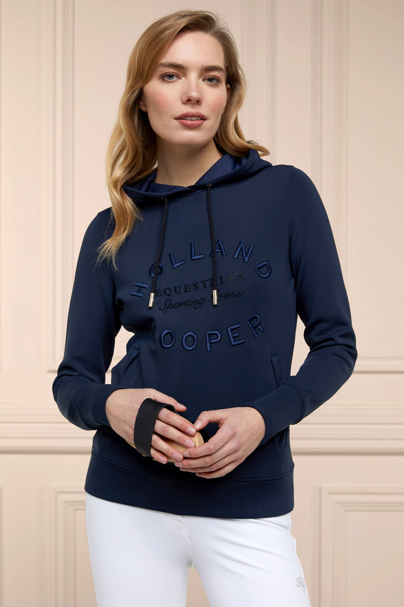 Holland Cooper Crystal Hoodie Ink Navy
