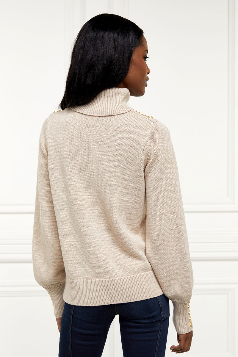 Holland Cooper Tour Roll Neck Knit Camel