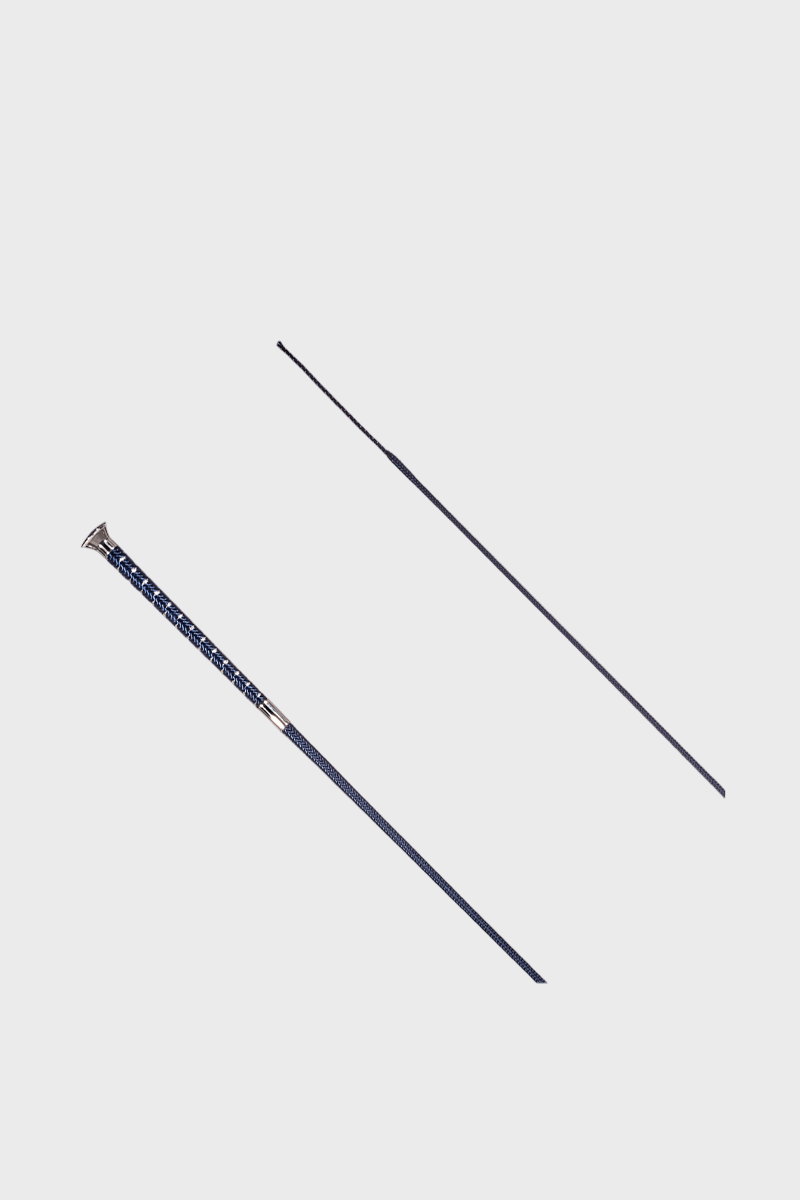 Country Direct Metallic Fleck Dressage Whip - Navy