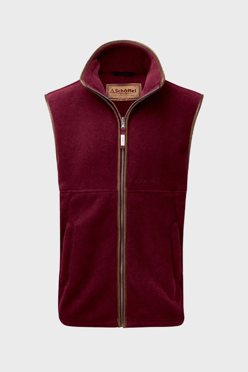 Schōffel Men's Oakham Fleece Gilet Claret 