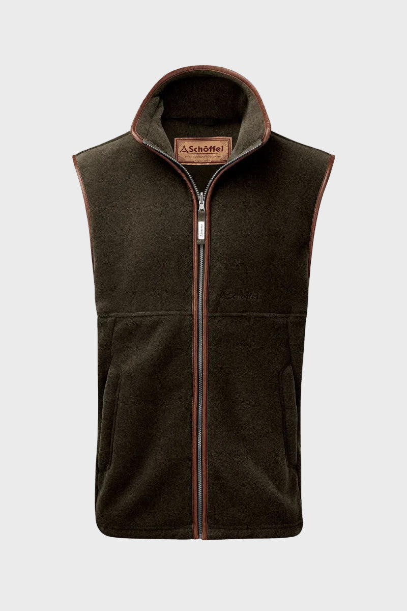 Schōffel Men's Oakham Fleece Gilet Dark Olive