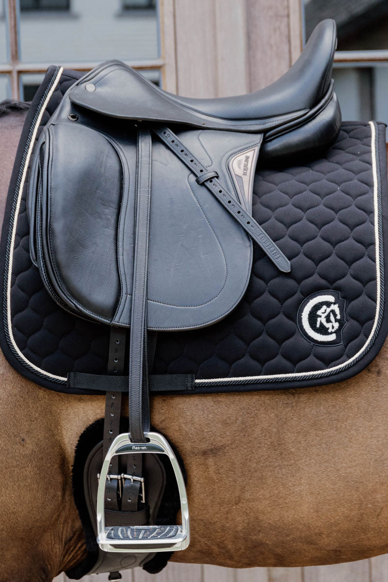 Kentucky Horsewear 3D Logo Onion Quilt Dressage Saddle Pad Black