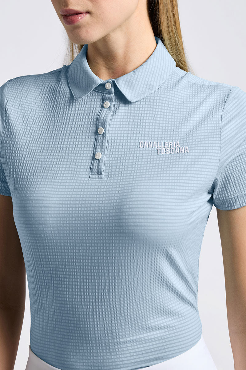 Cavalleria Toscana Jersey Training Polo Blue Fog