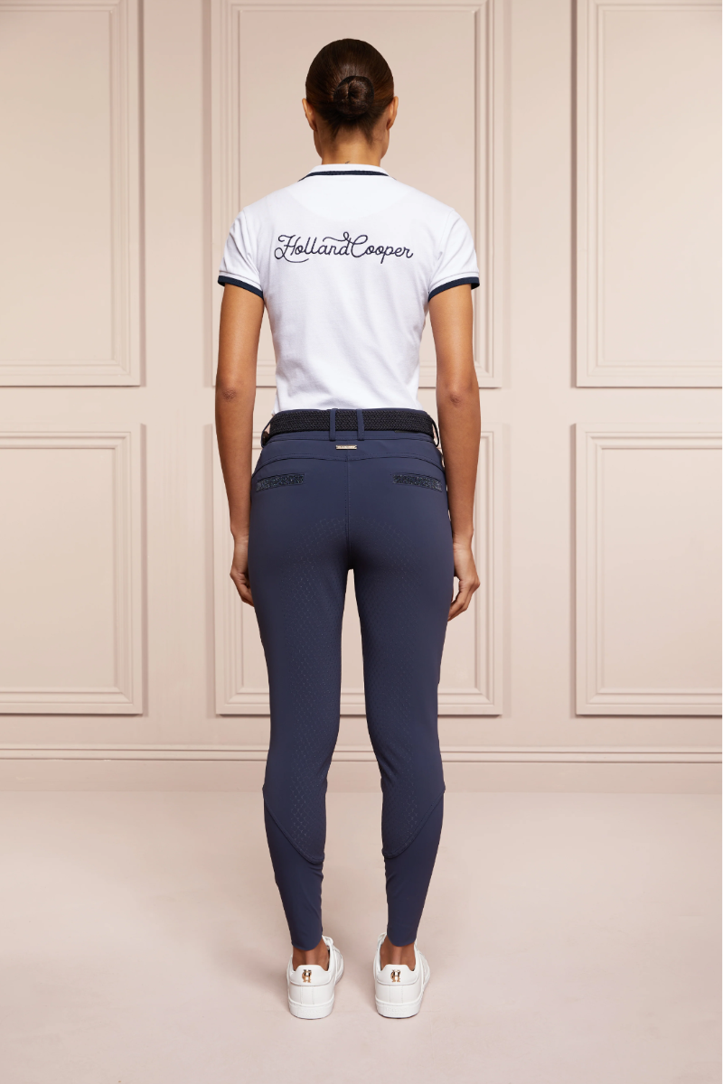 Holland Cooper Premium Mid Rise Breeches Yale Blue