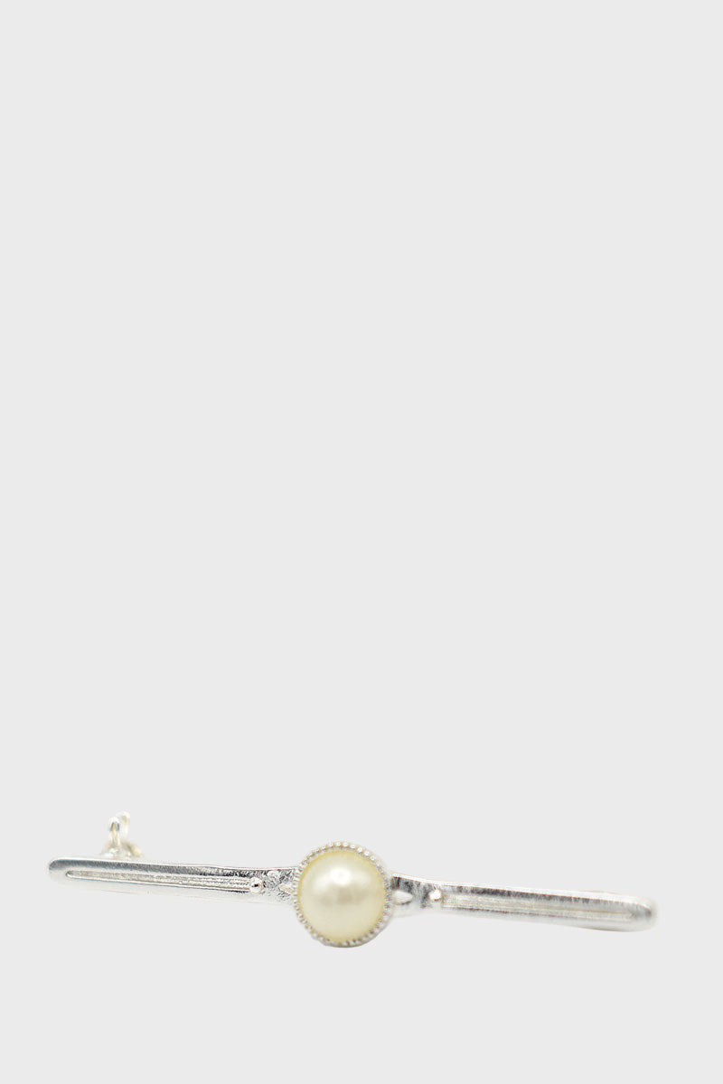 Equetech Pearl Stock Pin Silver