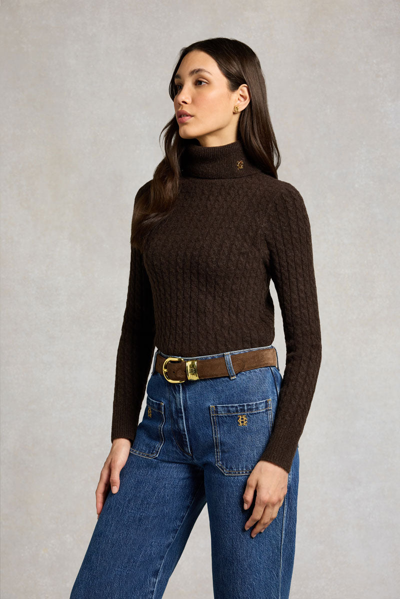 Holland Cooper Polly Knit Chocolate