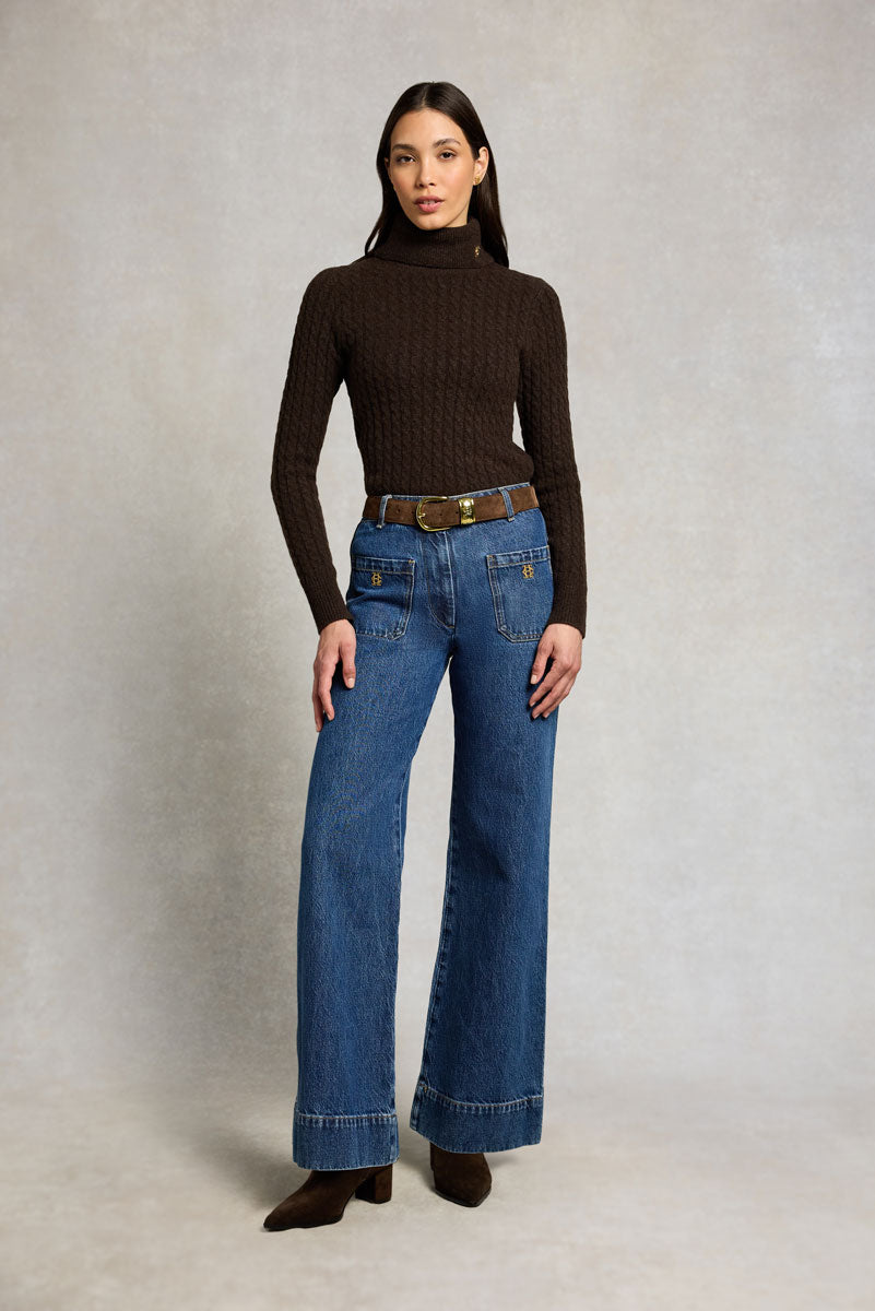 Holland Cooper Polly Knit Chocolate
