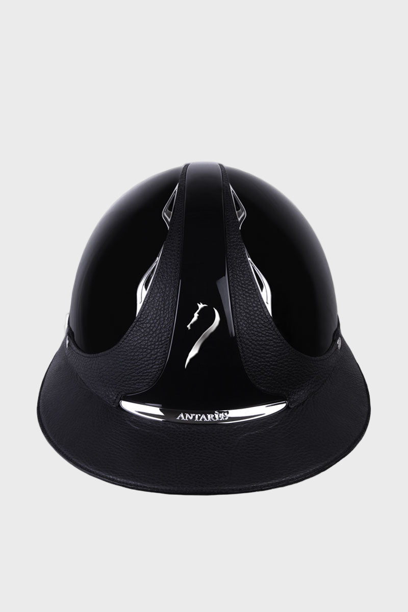 Antares Premium Glossy Eclipse Riding Hat Black/Black