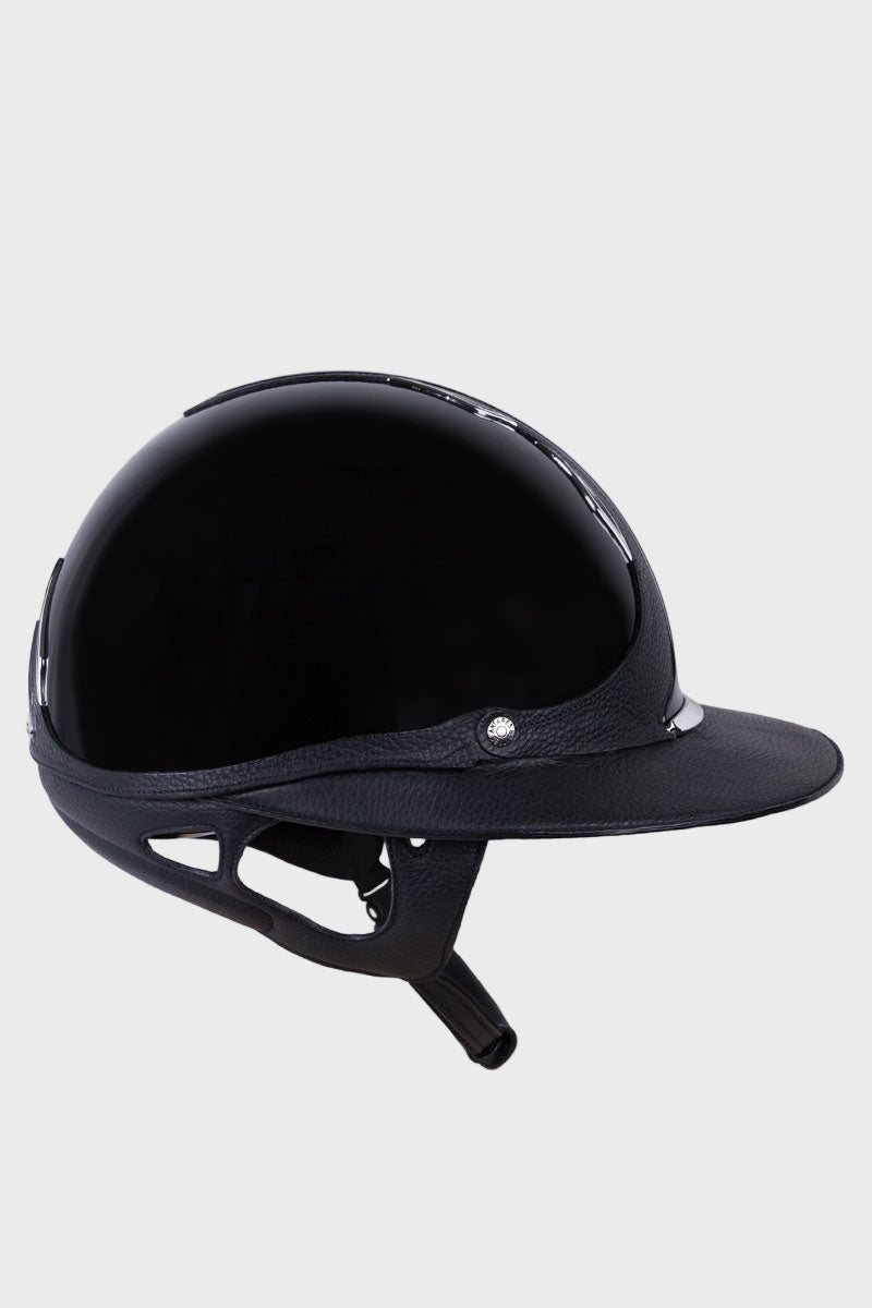 Antares Premium Glossy Eclipse Riding Hat Black/Black