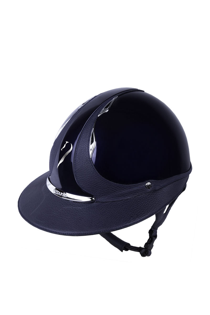 Antares Premium Glossy Eclipse Riding Hat Blue/Blue