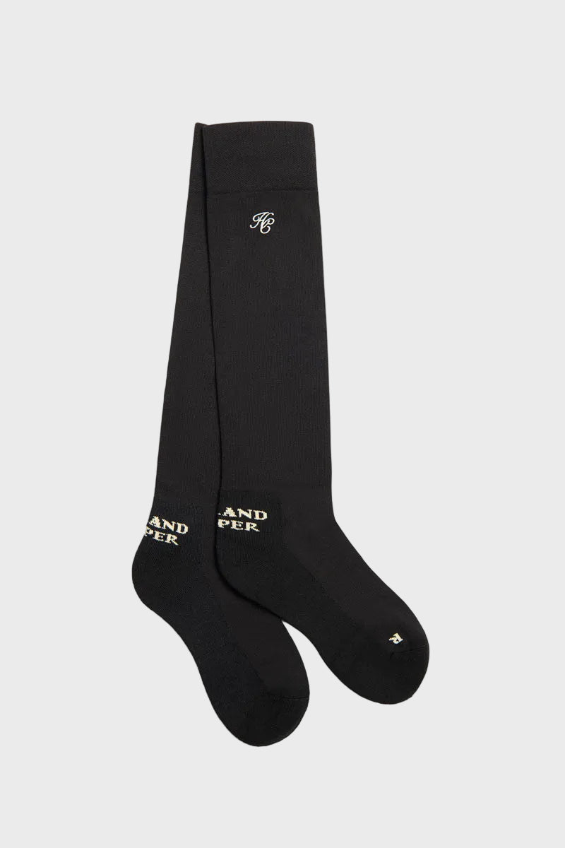 Holland Cooper Riding Sock Black Ecru
