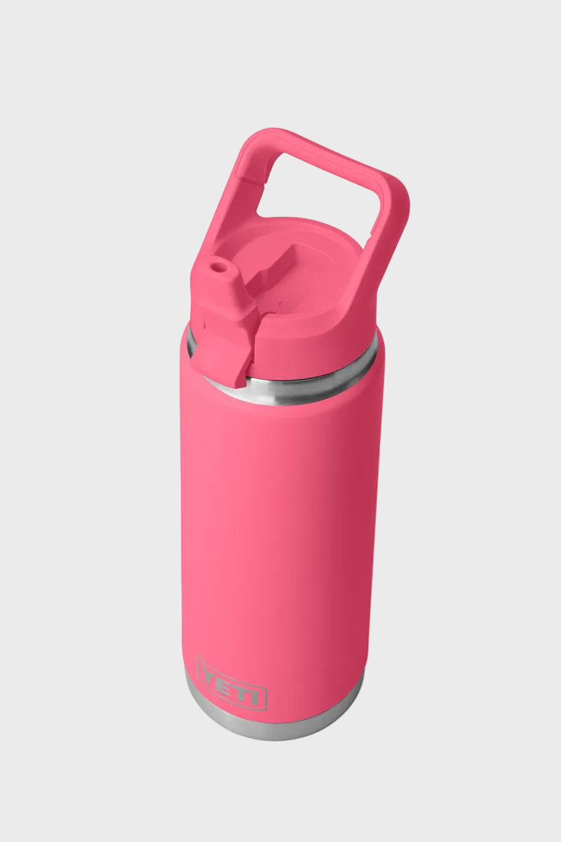YETI Rambler 26oz Bottle (Colour-Match Straw) Tropical Pink