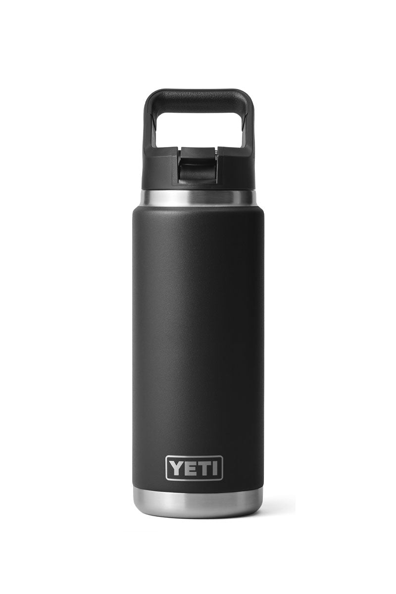 YETI Rambler 26oz Bottle (Colour-Match Straw) Black