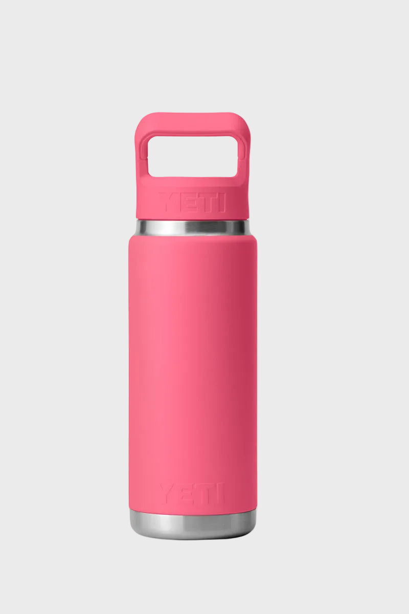 YETI Rambler 26oz Bottle (Colour-Match Straw) Tropical Pink
