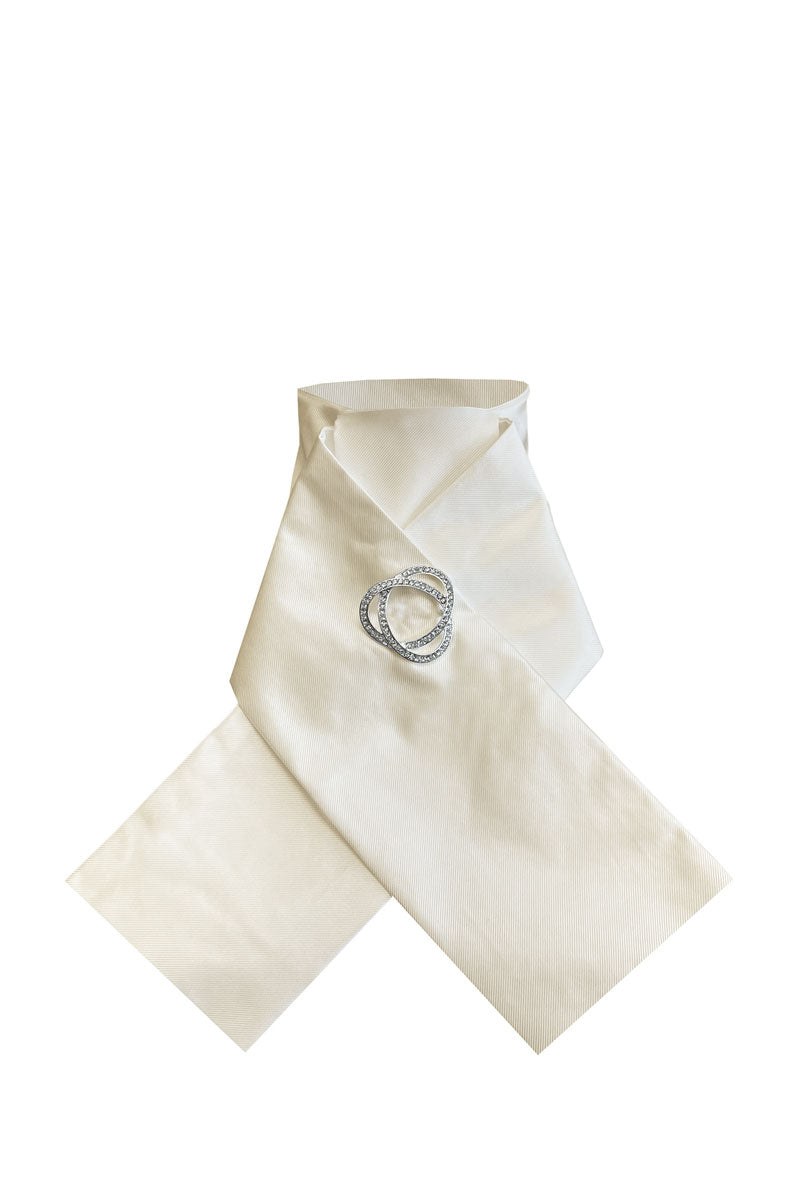 Equetech Ready-Tied Plain Stock Cream