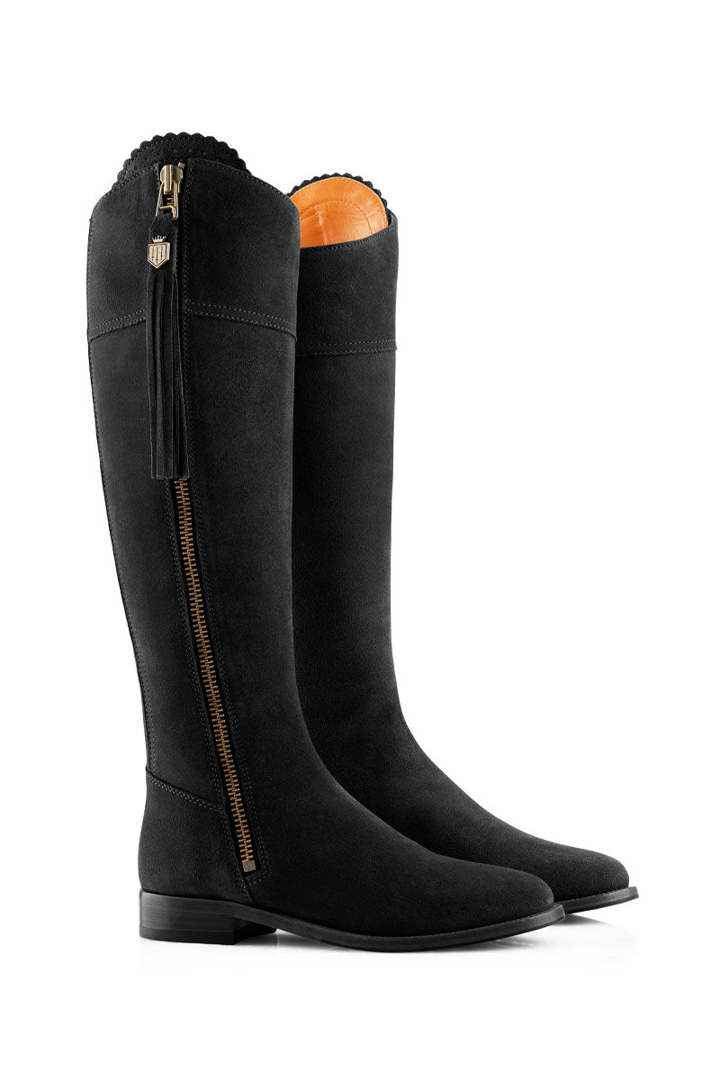 Fairfax & Favor Regina Boot Sporting Fit Black Suede